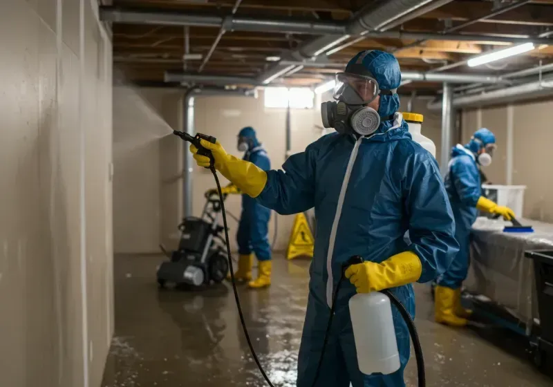 Basement Sanitization and Antimicrobial Treatment process in Minidoka County, ID